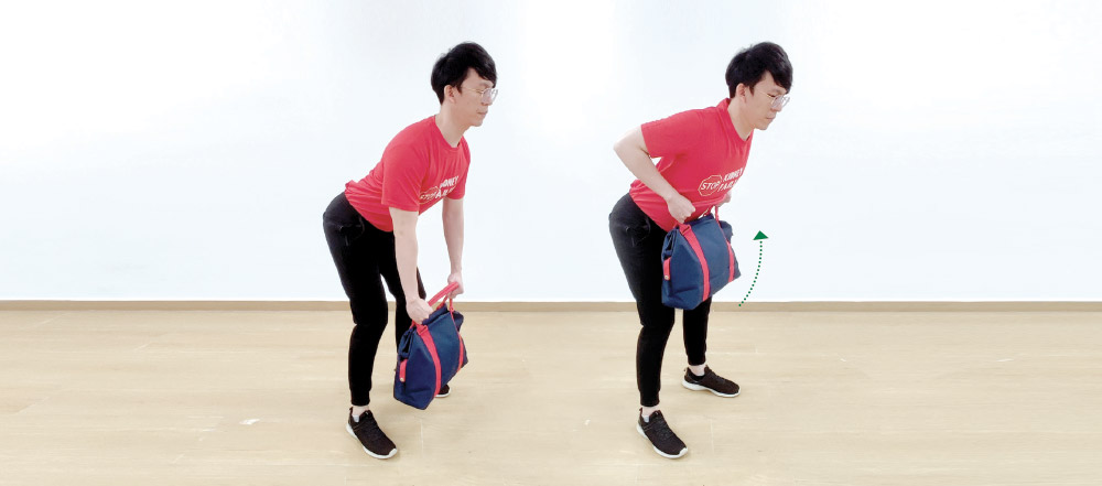 Bag bent over row