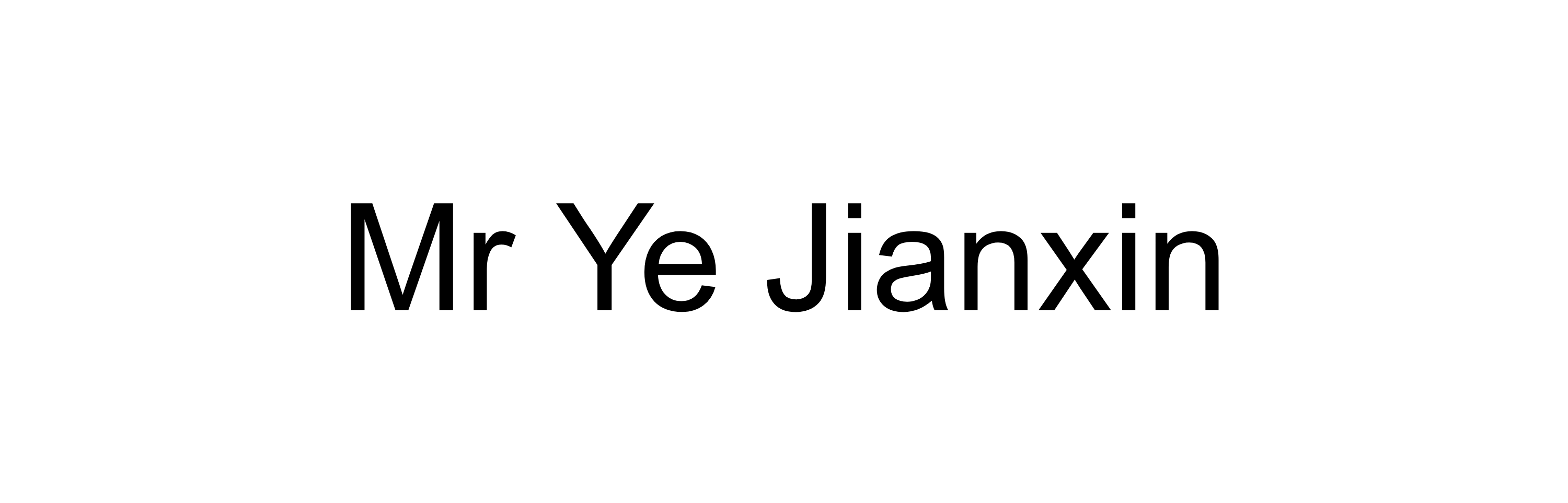PLATINUM – Mr Ye Jianxin PLATINUM - Mr Ye Jianxin